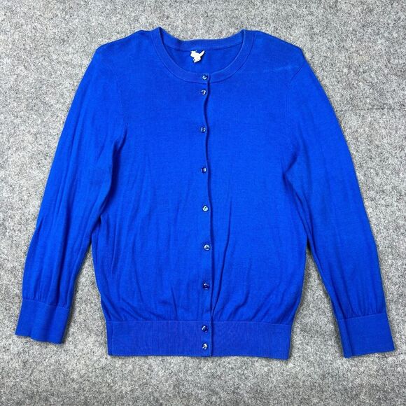 J. Crew Sweaters - J Crew Sweater Womens Small Blue Clare Cardigan Button Up Long Sleeve Cotton